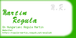 martin regula business card